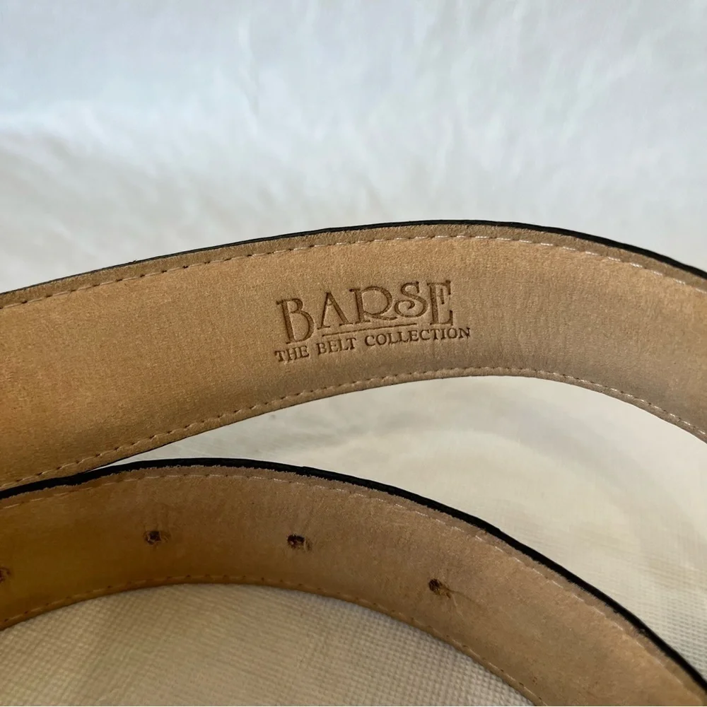 Vintage Barse Saratoga English Leather Black Belt 1997